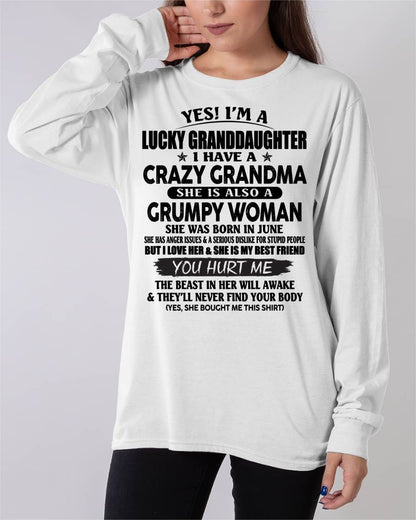 JUNE - LUCKY GRANDDAUGHTER OF CRAZY GRANDMA - PERFECT GIFT FROM GRANDMA - LUNA06 (SKU12-146-06)
