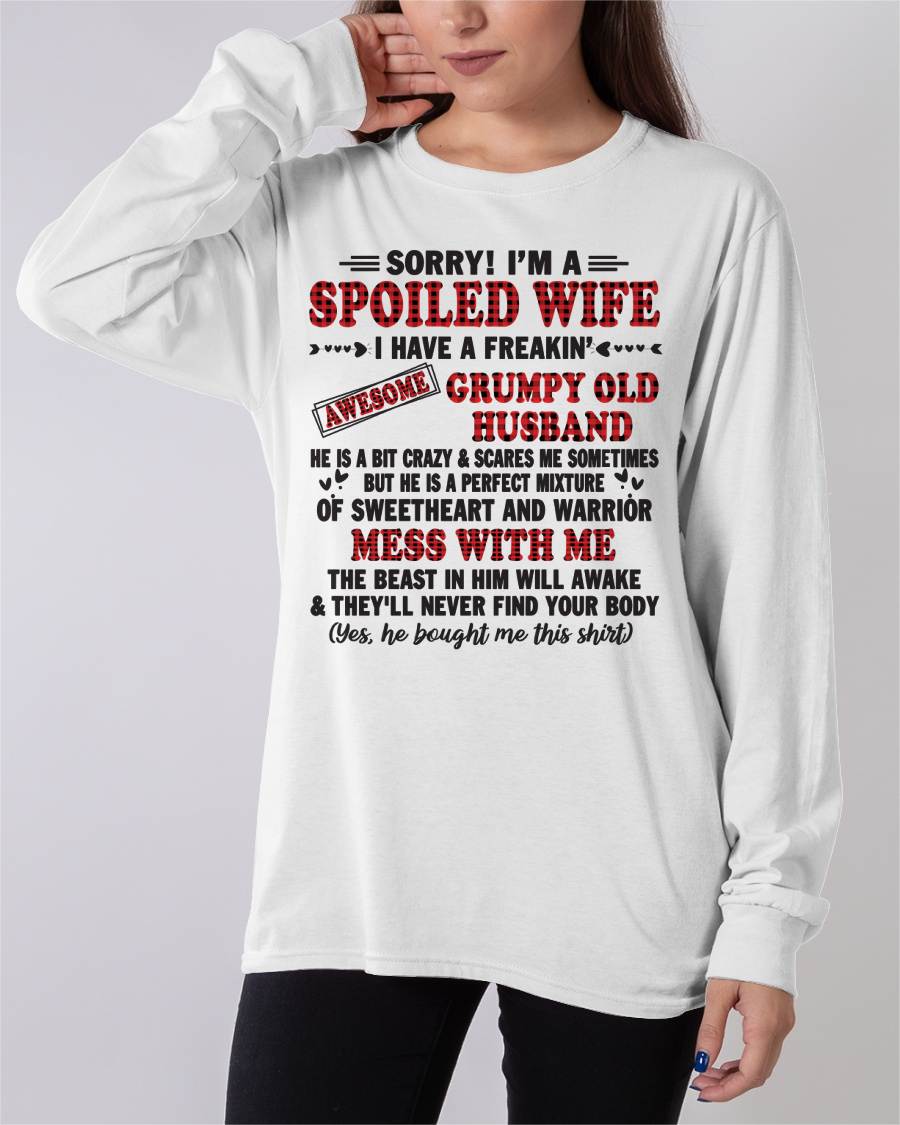 SPOILED WIFE OF AWESOME GRUMPY OLD HUSBAND - PERFECT GIFT  FROM HUSBAND - LUNA00 (SKU12-111-00)