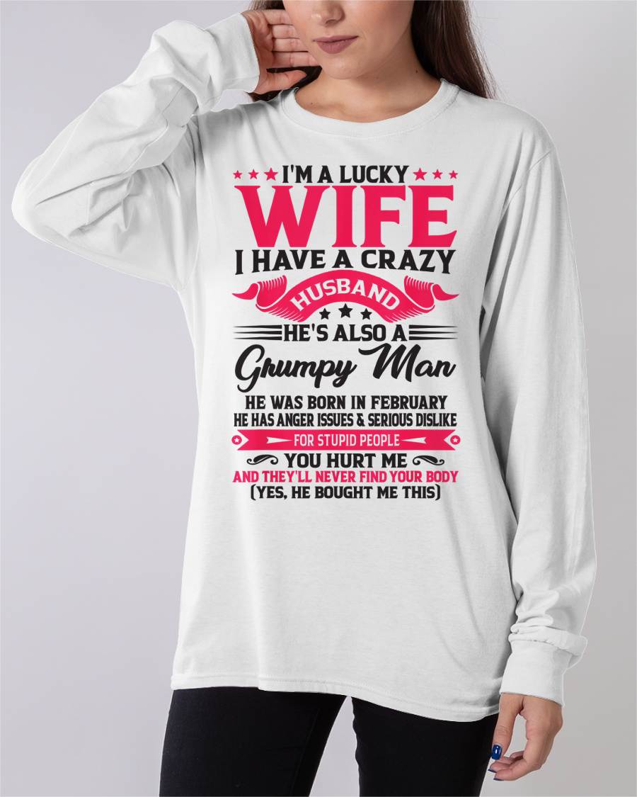 FEBRUARY - TO MY WIFE - I'M A LUCKY WIFE - GIFT FROM HUSBAND - LUNA02 (SKU10-136-02)
