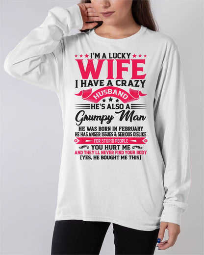FEBRUARY - TO MY WIFE - I'M A LUCKY WIFE - GIFT FROM HUSBAND - LUNA02 (SKU10-136-02)