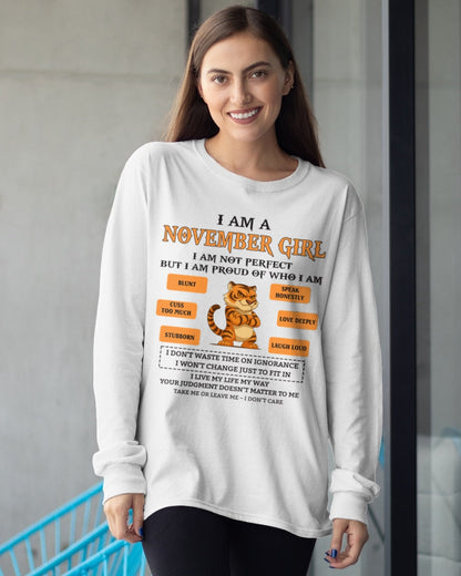 "I AM A NOVEMBER GIRL" - Birthday Gift For November Girls - FMA LUNA11 (SKU26T-01-62-11)