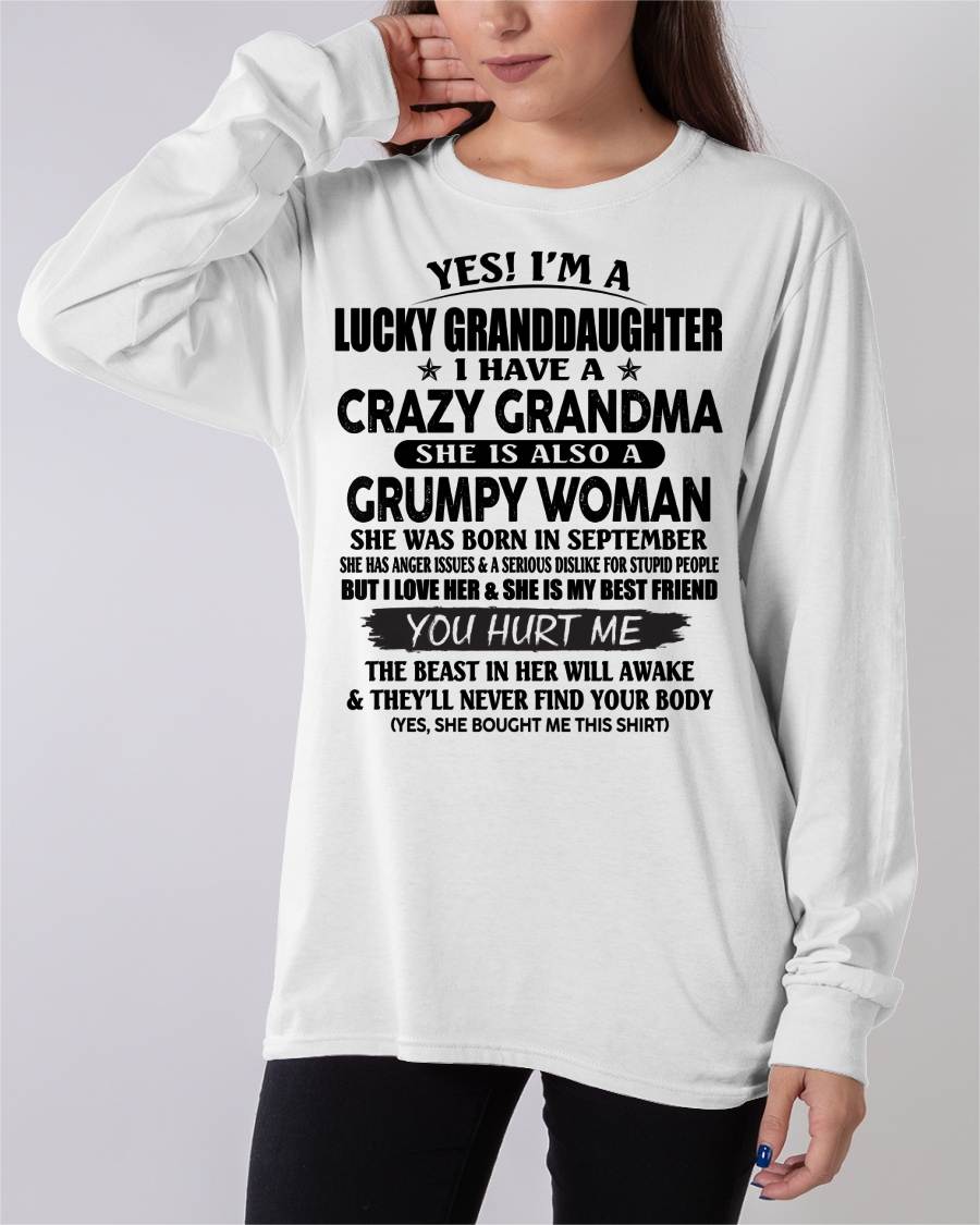 SEPTEMBER - LUCKY GRANDDAUGHTER OF CRAZY GRANDMA - PERFECT GIFT FROM GRANDMA - LUNA09 (SKU12-146-09)
