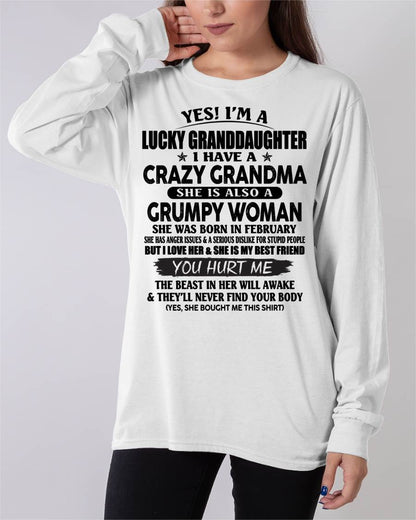 FEBRUARY - LUCKY GRANDDAUGHTER OF CRAZY GRANDMA - PERFECT GIFT FROM GRANDMA - LUNA02 (SKU12-146-02)