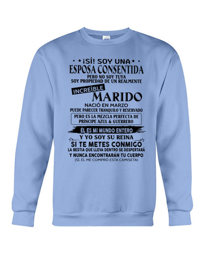 Marzo - Esposo nacido en marzo - Regalo especial para Esposa - T03 (Sku.TbnA3)