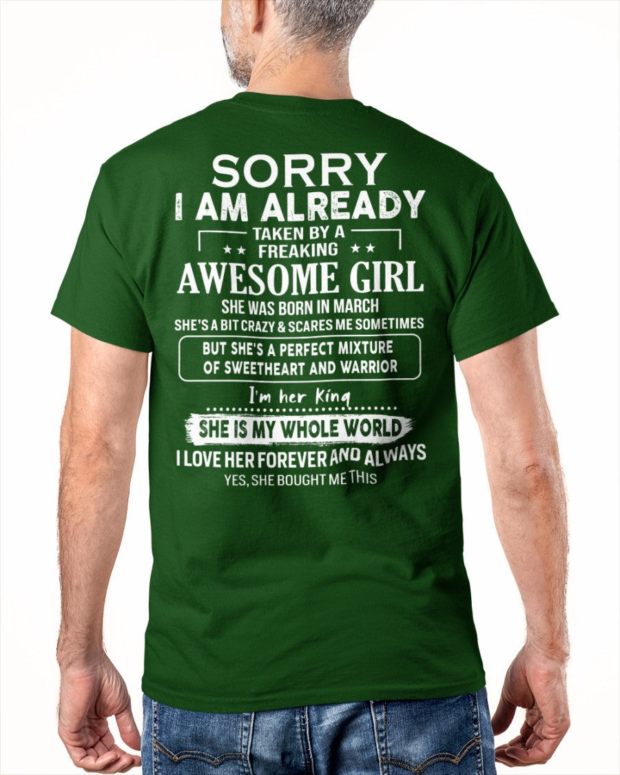 March - Awesome girl - Perfect gift for your boyfriend - (SKU04-86-03) - From Wife LUNA03