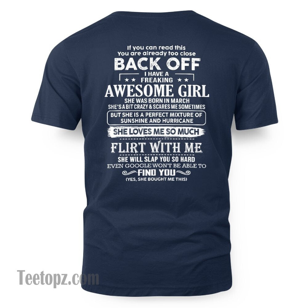 March – Awesome Girlfriend Born In March – Special gift for your Boyfriend – From Wife LUNA03 (SKU06-17-03)