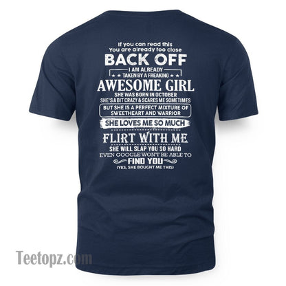 October – Awesome Girlfriend Born In October – Special gift for your Boyfriend – From Wife LUNA10 (SKU06-25-10)