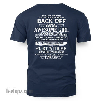 February – Awesome Girlfriend Born In February – Special gift for your Boyfriend – From Wife LUNA02 (SKU06-17-02)
