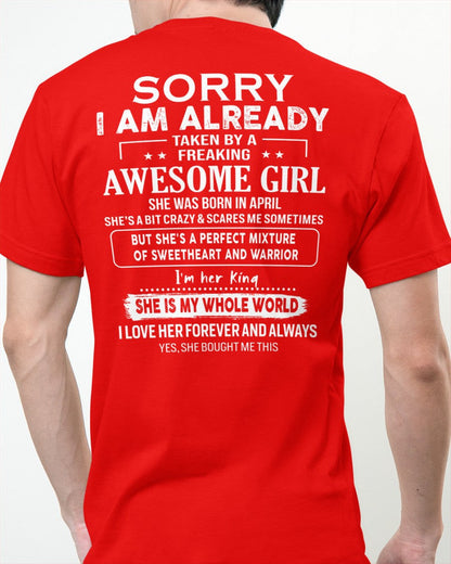 April - Awesome girl - Perfect gift for your boyfriend - (SKU04-86-04) - From Wife LUNA04