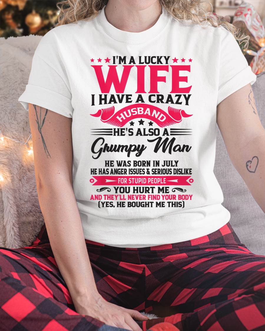 JULY - TO MY WIFE - I'M A LUCKY WIFE - GIFT FROM HUSBAND - LUNA07 (SKU10-136-07)
