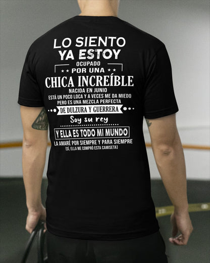 Lo siento chicas, ya estoy pillado - Mi novia está un poco loca y es adorable - Regalo especial para tu novio o esposo - (LUNA04-156-06) - SNOW06