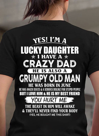 June - Awesome Grumpy Old Dad - Special gift for your daughter From Dad - LUNA06 (SKU10-50-06)