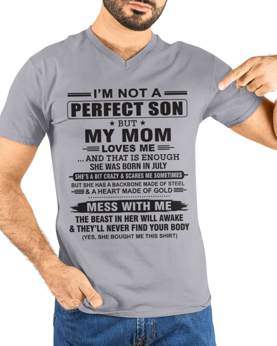 July - "I'M NOT A PERFECT SON BUT MY MOM LOVES ME" - Birthday Gift From July Mom / Woman - LUNA07 (SKU10-147-07)