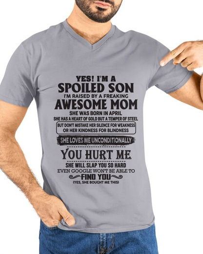 APRIL – Yes, I’m a Spoiled Son, Raised by a Freaking Awesome Mom – FROM MOM TO SON – LUNA04 (SKU26T-01-65-04)