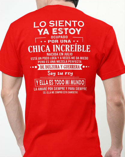 Lo siento chicas, ya estoy pillado - Mi novia está un poco loca y es adorable - Regalo especial para tu novio o esposo - (LUNA04-156-07) - SNOW07
