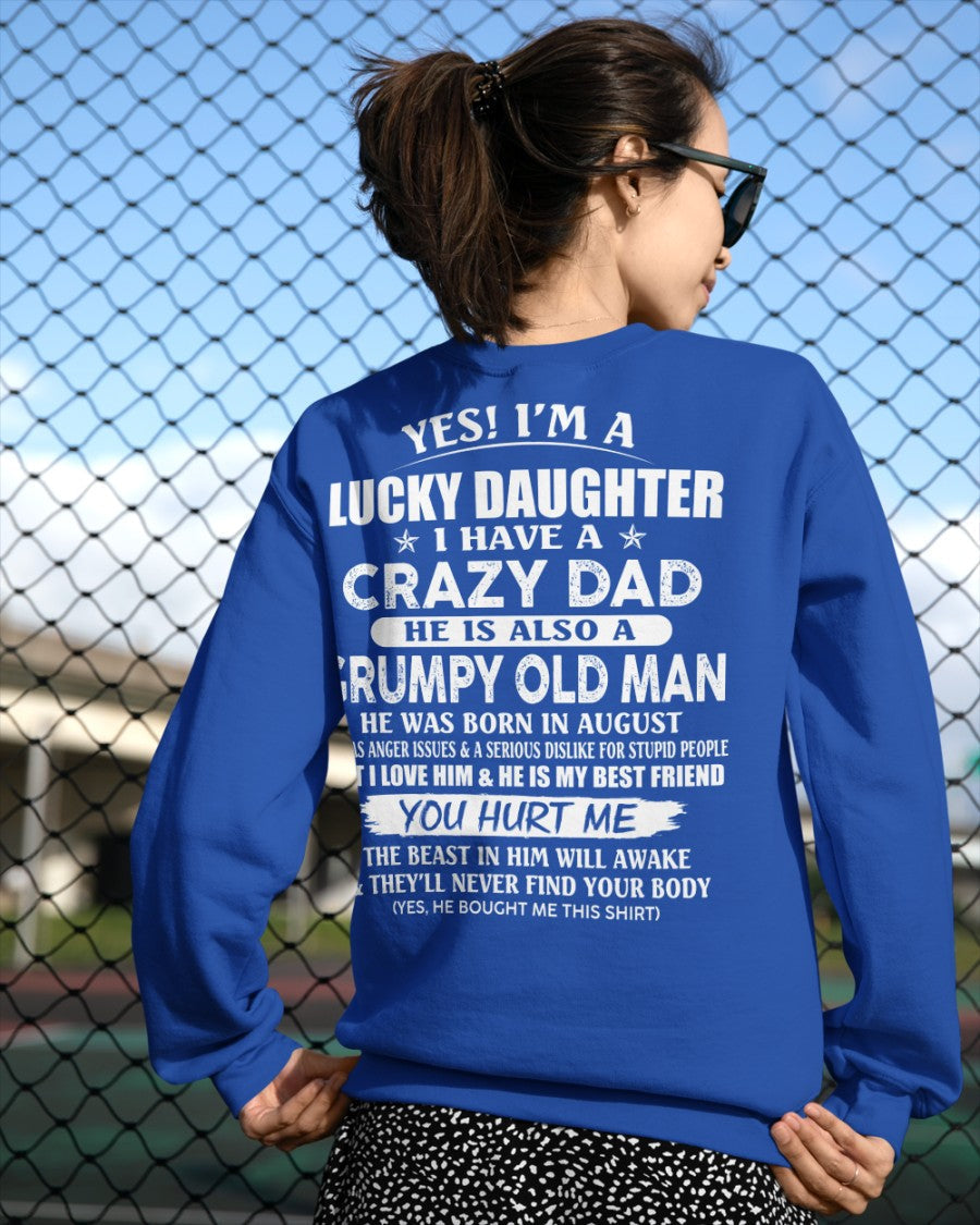 August - Awesome Grumpy Old Dad - Special gift for your daughter From Dad - LUNA08 (SKU10-50-08)