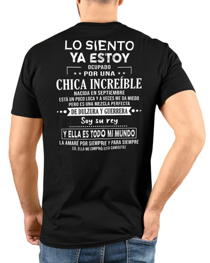 Lo siento chicas, ya estoy pillado - Mi novia está un poco loca y es adorable - Regalo especial para tu novio o esposo - (LUNA04-156-09) - SNOW09