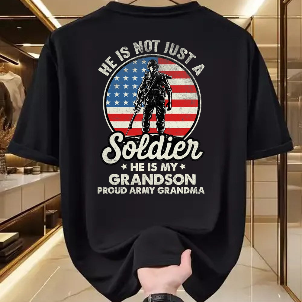 Best Grandma Shirt, Proud Grandma Unisex T-Shirt/Hoodie/Sweatshirt HLT00 - My Grandson Is A Soldier Quote Proud Army Grandma T-Shirt