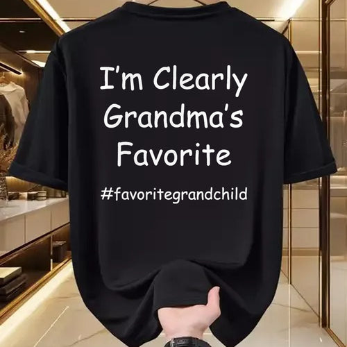 Best Grandma Shirt, Proud Grandma Unisex T-Shirt/Hoodie/Sweatshirt HLT00 - I'm Clearly Grandma's Favorite Funny Granddaughter Grandson T-Shirt (1)