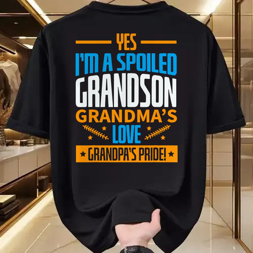 Best Grandma Shirt, Proud Grandma Unisex T-Shirt/Hoodie/Sweatshirt HLT00 - Grandma Spoiled Grandson Grandparents T-Shirt (1)Grandma Spoiled Grandson Grandparents T-Shirt (Copy)