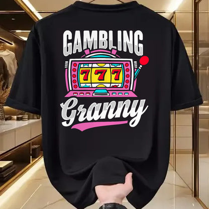 Best Grandma Shirt, Proud Grandma Unisex T-Shirt/Hoodie/Sweatshirt HLT00 - Gambling Granny Design for Grandma T-Shirt