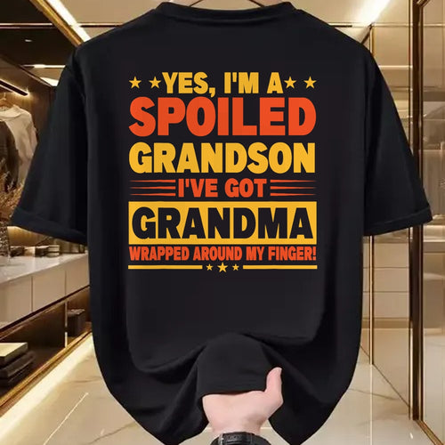 Best Grandma Shirt, Proud Grandma Unisex T-Shirt/Hoodie/Sweatshirt HLT00 - Funny Grandparents Grandpa Grandma Spoiled Grandson T-Shirt