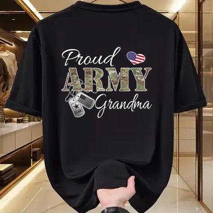 Best Grandma Shirt, Proud Grandma Unisex T-Shirt/Hoodie/Sweatshirt HLT00 - Proud Army Grandma Shirt Military Pride T-Shirt