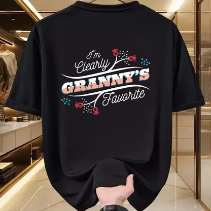 Best Grandma Shirt, Proud Grandma Unisex T-Shirt/Hoodie/Sweatshirt HLT00 - I'm Clearly Granny's Favorite Grandson Granddaughter Grandma T-Shirt