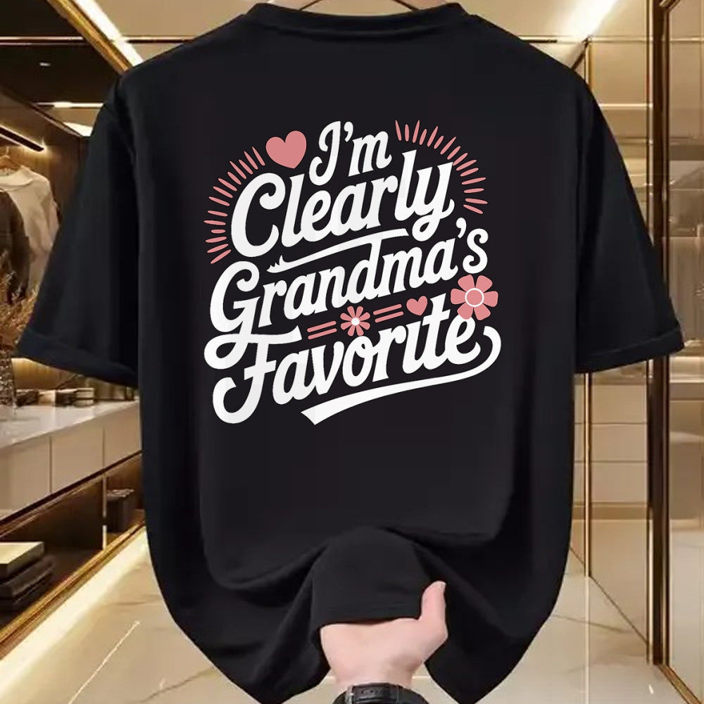 Best Grandma Shirt, Proud Grandma Unisex T-Shirt/Hoodie/Sweatshirt HLT00 - I'm Clearly Grandma's Favorite, Granddaughter Grandma T-Shirt (1)