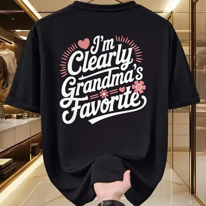 Best Grandma Shirt, Proud Grandma Unisex T-Shirt/Hoodie/Sweatshirt HLT00 - I'm Clearly Grandma's Favorite, Granddaughter Grandma T-Shirt (1)