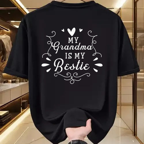 Best Grandma Shirt, Proud Grandma Unisex T-Shirt/Hoodie/Sweatshirt HLT00 - My Grandma Is My Bestie Cute Matching For Granddaughter T-Shirt