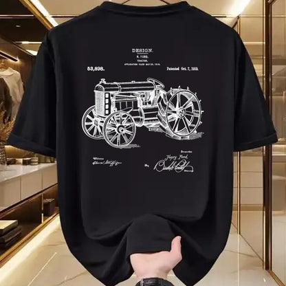 Best Farmer Life Shirt, Funny Farmer UnisexT-Shirt/Hoodie/Sweatshirt HLT00 -Classic Vintage Patent 1919 Farm Tractor Gift T-Shirt Small