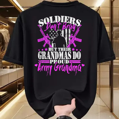 Best Grandma Shirt, Proud Grandma Unisex T-Shirt/Hoodie/Sweatshirt HLT00 - Proud Army Grandma Soldiers Don't Brag Military Grandmother T-Shirt (1)