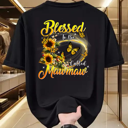 Best Grandma Shirt, Proud Grandma Unisex T-Shirt/Hoodie/Sweatshirt HLT00 - Blessed to be called Mawmaw Shirt Sunflower Lovers Grandma T-Shirt