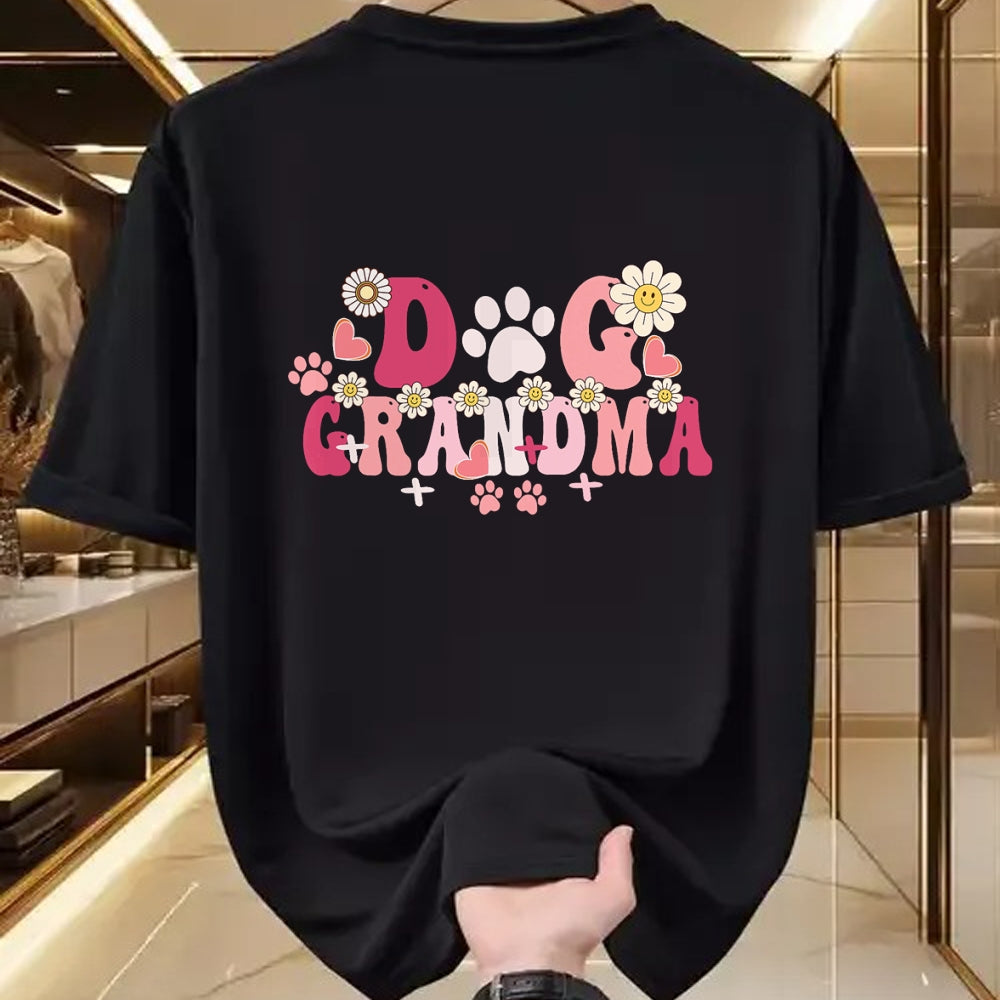 Best Grandma Shirt, Proud Grandma Unisex T-Shirt/Hoodie/Sweatshirt HLT00 - Groovy Dog Grandma Owner Mama Grandma Dog Lovers T-Shirt