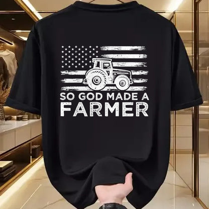 Best Farmer Life Shirt, Funny Farmer UnisexT-Shirt/Hoodie/Sweatshirt HLT00 - American Flag So God Made A Farmer 4th Of July T-Shirt (1)