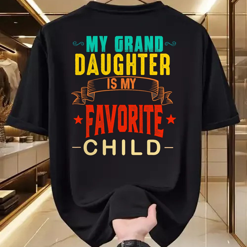Best Grandma Shirt, Proud Grandma Unisex T-Shirt/Hoodie/Sweatshirt HLT00 - My Granddaughter is My Favorite Child Funny Grandpa Grandma T-Shirt (1)