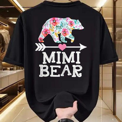 Best Grandma Shirt, Proud Grandma Unisex T-Shirt/Hoodie/Sweatshirt HLT00 - Mimi Bear Mom Grandma Floral Happy Mother's Day tee T-Shirt
