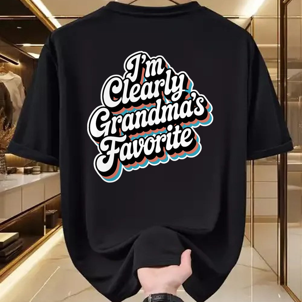 Best Grandma Shirt, Proud Grandma Unisex T-Shirt/Hoodie/Sweatshirt HLT00 - I'm Clearly Grandma's Favorite, Granddaughter Grandma T-Shirt (3)