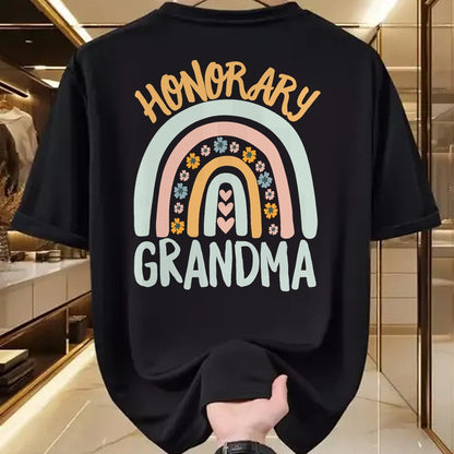 Best Grandma Shirt, Proud Grandma Unisex T-Shirt/Hoodie/Sweatshirt HLT00 - Honorary Grandma Foster Granddaughter Grandson Boho Rainbow T-Shirt