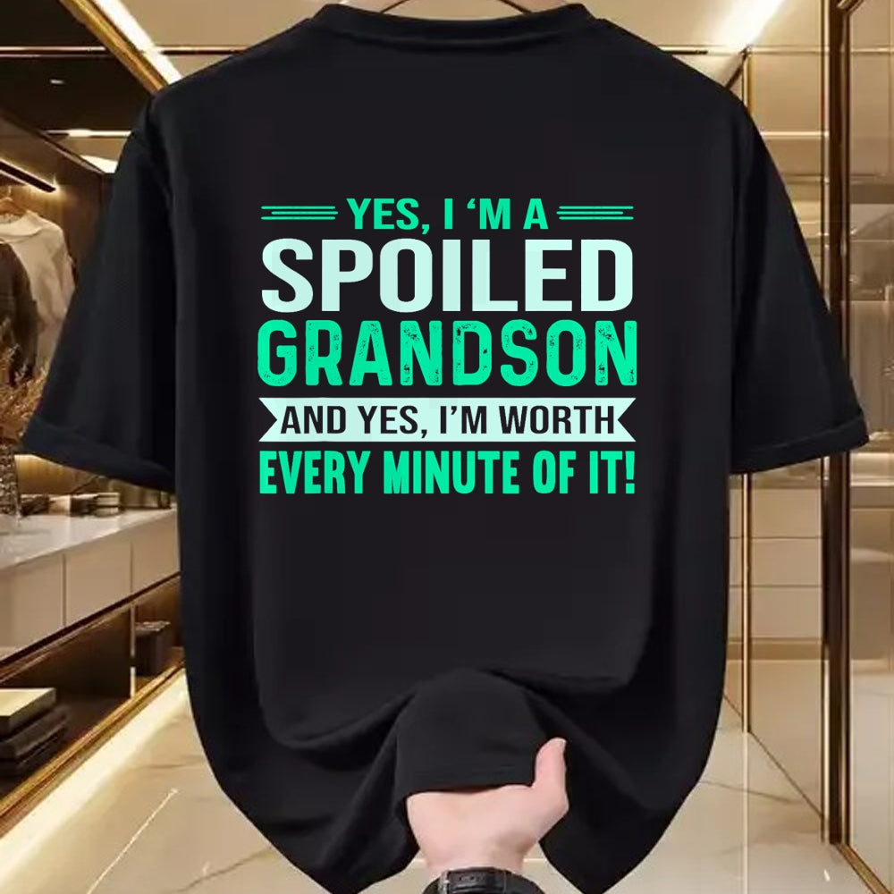 Best Grandma Shirt, Proud Grandma Unisex T-Shirt/Hoodie/Sweatshirt HLT00 - Favorite Spoiled Grandson Birthday T-Shirt