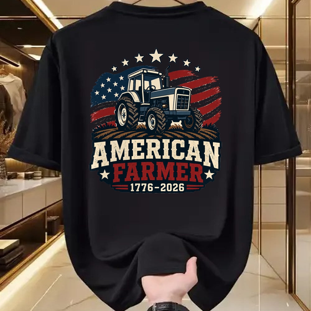 Best Farmer Life Shirt, Funny Farmer UnisexT-Shirt/Hoodie/Sweatshirt HLT00 - American Farmer 250 4th of July Tractor 1776 2026 T-Shirt