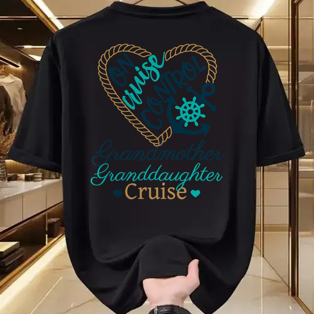Best Grandma Shirt, Proud Grandma Unisex T-Shirt/Hoodie/Sweatshirt HLT00 - Grandmother Granddaughter Cruise Fun Fam Cruise Love Cruise T-Shirt