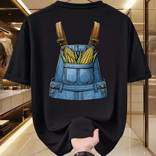 Best Farmer Life Shirt, Funny Farmer UnisexT-Shirt/Hoodie/Sweatshirt HLT00 - Corn Pocket Fake Denim Overalls Farmer Costume T-Shirt