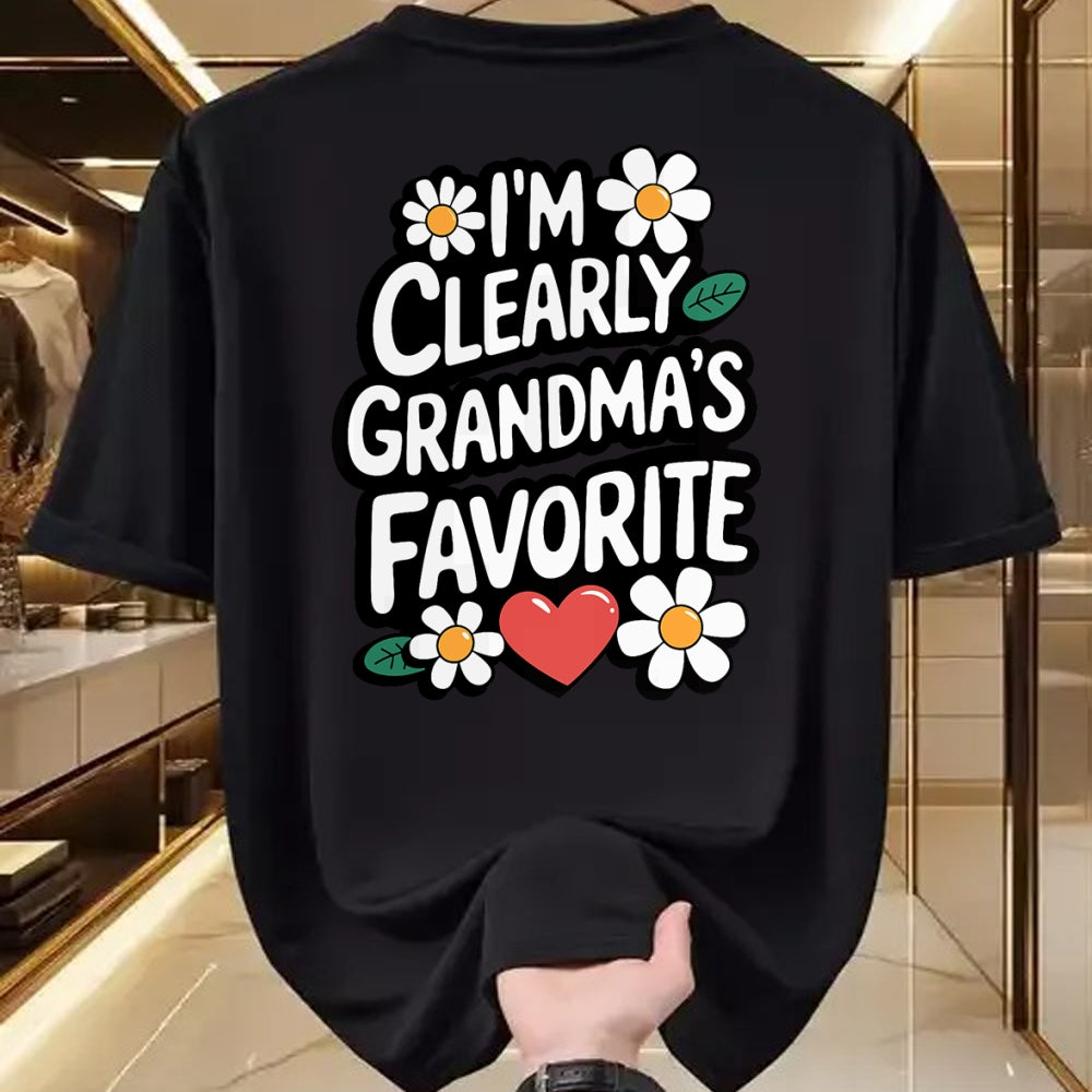 Best Grandma Shirt, Proud Grandma Unisex T-Shirt/Hoodie/Sweatshirt HLT00 - I'm Clearly Grandma's Favorite, Granddaughter Grandma T-Shirt (2)
