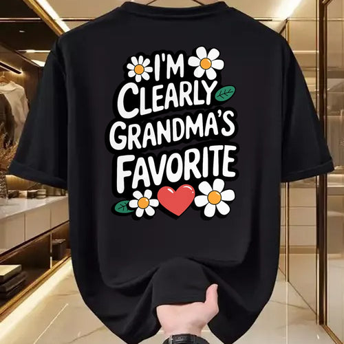 Best Grandma Shirt, Proud Grandma Unisex T-Shirt/Hoodie/Sweatshirt HLT00 - I'm Clearly Grandma's Favorite, Granddaughter Grandma T-Shirt (2)
