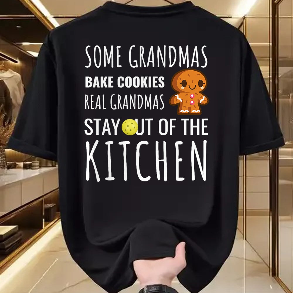 Best Grandma Shirt, Proud Grandma Unisex T-Shirt/Hoodie/Sweatshirt HLT00 - Funny Pickleball Grandma Stay Out of the Kitchen Player T-Shirt