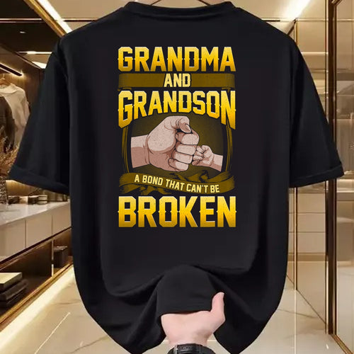 Best Grandma Shirt, Proud Grandma Unisex T-Shirt/Hoodie/Sweatshirt HLT00 - Grandma And Grandson A Bond That Can't Be Broken Shirt Gift T-Shirt