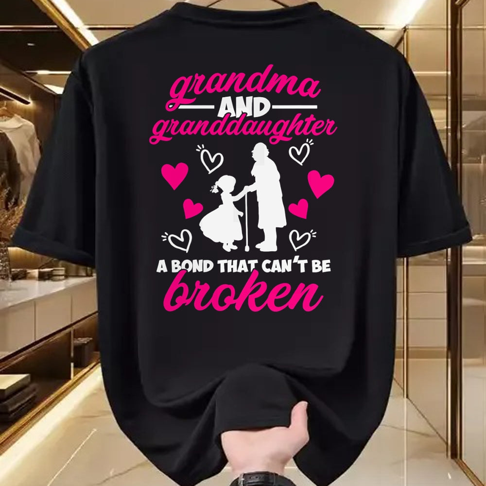 Best Grandma Shirt, Proud Grandma Unisex T-Shirt/Hoodie/Sweatshirt HLT00 - Cute Grandma And Granddaughter A Bond That Can't Be Broken T-Shirt