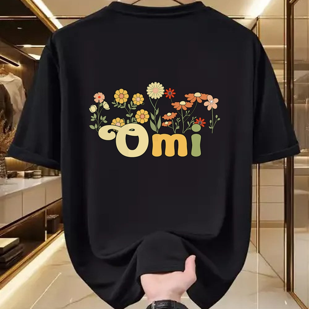 Best Grandma Shirt, Proud Grandma Unisex T-Shirt/Hoodie/Sweatshirt HLT00 - Groovy Omi Grandmother Flowers Omi Grandma T-Shirt
